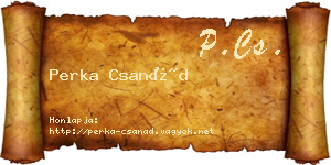 Perka Csanád névjegykártya
